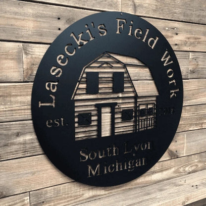 Custom Metal Barn Sign, Cut Metal Sign, Metal Wall Art, Metal House Sign Laser Cut Metal Signs Custom Gift Ideas
