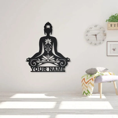 Namaste Yoga Personalized Metal Wall Decor, Cut Metal Sign, Metal Wall Art, Metal House Sign, Metal Laser Cut Metal Signs Custom Gift Ideas