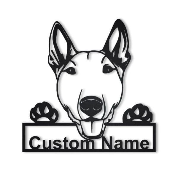 Bull Terrier Personalized Metal Wall Decor, Cut Metal Sign, Metal Wall Art, Metal House Sign, Metal Laser Cut Metal Signs Custom Gift Ideas