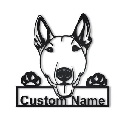 Bull Terrier Personalized Metal Wall Decor, Cut Metal Sign, Metal Wall Art, Metal House Sign, Metal Laser Cut Metal Signs Custom Gift Ideas
