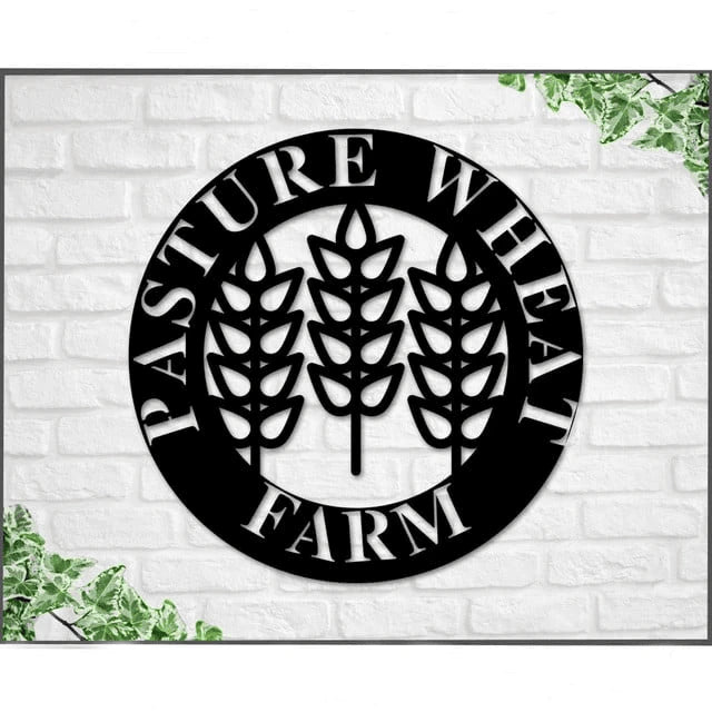 Christmas Gift, Wheat Field Custom Sign, Farmer Sign, Metal Farm Sign, Personalized Metal Sign, Established, Plasma Cut Steel Sign, Metal Laser Cut Metal Signs Custom Gift Ideas