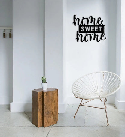 Home Sweet Home Themed Metal Wall Art ,home Sweet Home Sign Metal ,italicized Metal Wall Art, Special Gifts For Those Who Love Their Home, Metal Laser Cut Metal Signs Custom Gift Ideas