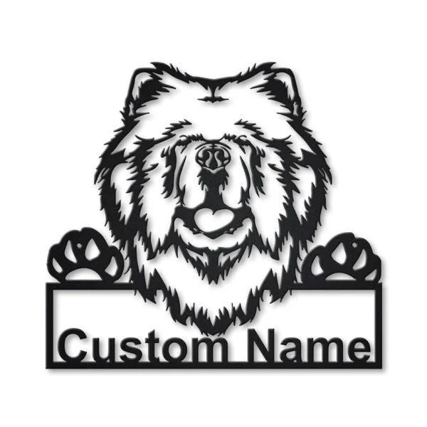 Chow Chow Personalized Metal Wall Decor, Cut Metal Sign, Metal Wall Art, Metal House Sign, Metal Laser Cut Metal Signs Custom Gift Ideas