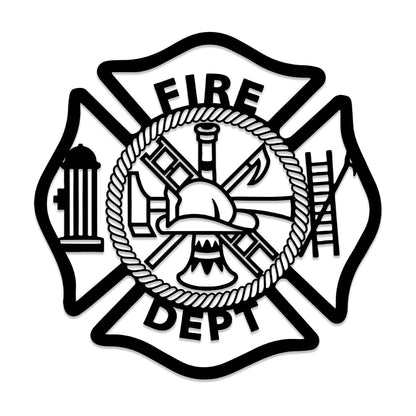 Fire Dept Firefighter Metal Wall Decor, First Responder Gift, Metal Laser Cut Metal Signs Custom Gift Ideas