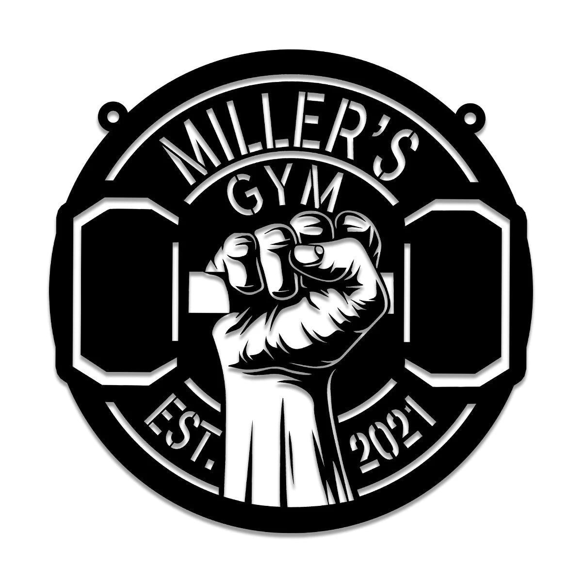 Personalized Metal Gym Sign, Custom Fitness Center, Cross Fit Club, Home Wall Decor, Metal Laser Cut Metal Signs Custom Gift Ideas