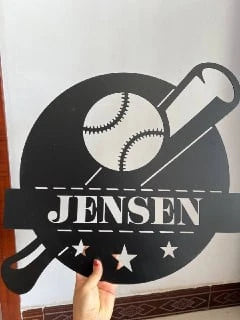 Personalized Baseball Metal Sign, Boys Wall Decor, Boys Room Metal Wall Decor, Personalized Decor, Bedroom Decor, Metal Wall Art Laser Cut Metal Signs Custom Gift Ideas