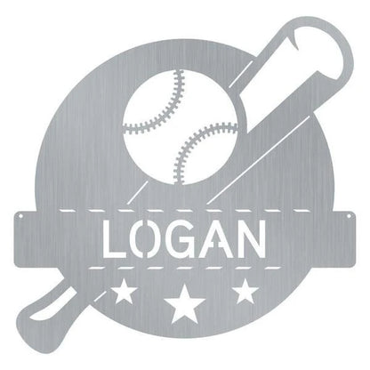 Baseball Monogram Customized Metal Signs, Custom Metal Sign, Custom Signs, Metal Sign Laser Cut Metal Signs Custom Gift Ideas