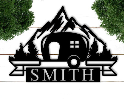 Custom Camper Sign, Metal Camping Signs, Fathers Day Gift, Husband Gift, Retirement Gift, Birthday Gift, Housewarming Gift, Camper Decor Laser Cut Metal Signs Custom Gift Ideas