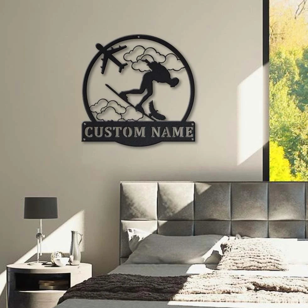 Personalized Skysurfing Sport Monogram Metal Sign Art, Custom Skysurfing Sport Metal Sign, Hobbie Gifts, Sport Gift, Birthday Gift, Laser Cut Metal Signs Custom Gift Ideas