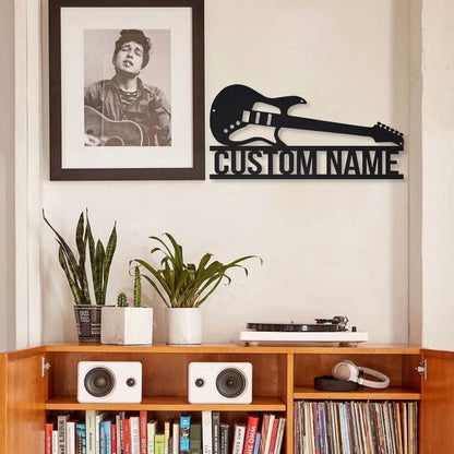 Personalized Guitar Bass Metal Sign Art, Custom Guitar Bass Metal Wall Art, Bedroom Decor, Custom Guitar Decoration Laser Cut Metal Signs Custom Gift Ideas