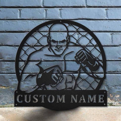 Personalized Mixed Martial Arts Monogram Metal Sign Art, Custom Mixed Martial Arts Metal Sign, Hobbie Gifts, Sport Gift, Birthday Gift, Laser Cut Metal Signs Custom Gift Ideas