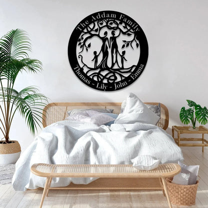 Custom Tree Of Life Metal Art, Custom Number Of Children, Mother's Day Gift Laser Cut Metal Signs