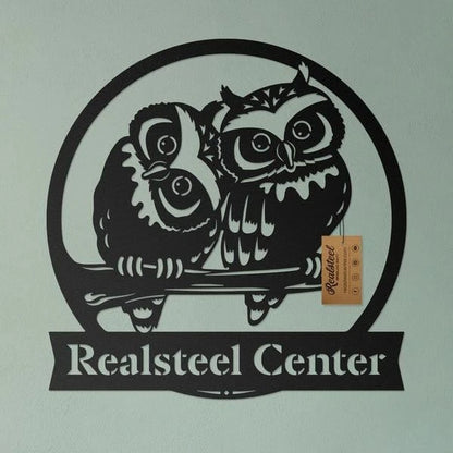 Owl Monogram, Cut Metal Sign, Metal Wall Art, Metal House Sign Laser Cut Metal Signs Custom Gift Ideas