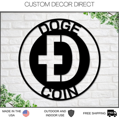 Dogecoin Sign, Metal Dogecoin Sign, Personalized Dogecoin, Custom Cryptocurrency Sign, Dogecoin Gift, Dogecoin Wall Art, Dogecoin Crypto Laser Cut Metal Signs Custom Gift Ideas