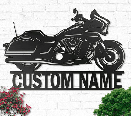 Custom Name Motorcycle Metal House Sign
