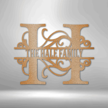 Personalized Split Letter Monogram Steel Art Wall Decor Metal Name Sign Laser Cut Metal Signs Custom Gift Ideas