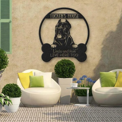 Cane Corso Dog Lovers Funny Personalized Metal House Sign Cut Metal Sign Laser Cut Metal Signs Custom Gift Ideas