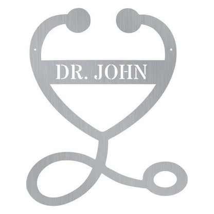 Stethoscope Monogram Personalized Customized Metal Signs, Custom Metal Sign, Custom Signs, Metal Sign, Metal Laser Cut Metal Signs Custom Gift Ideas