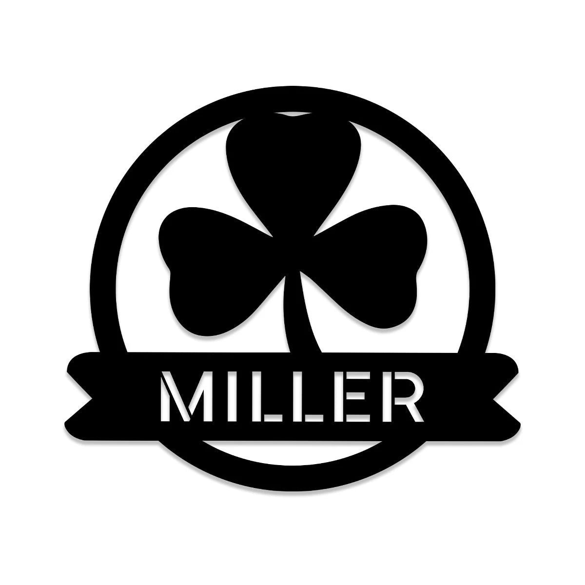 Personalized Three Leaf Clover Shamrock Irish Celtic Metal Sign, Wall Decor Gift, Metal Laser Cut Metal Signs Custom Gift Ideas