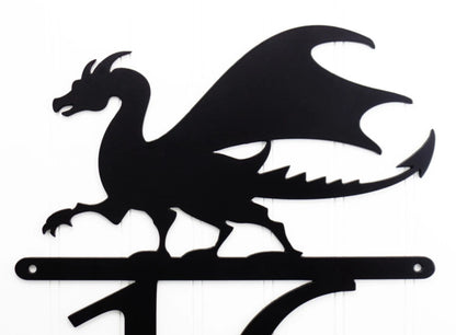 Dragon Outdoor Metal House Number Sign Black, Custom Sign, Address Plaque, Outdoor Sign, Metal House Number Laser Cut Metal Signs Custom Gift Ideas