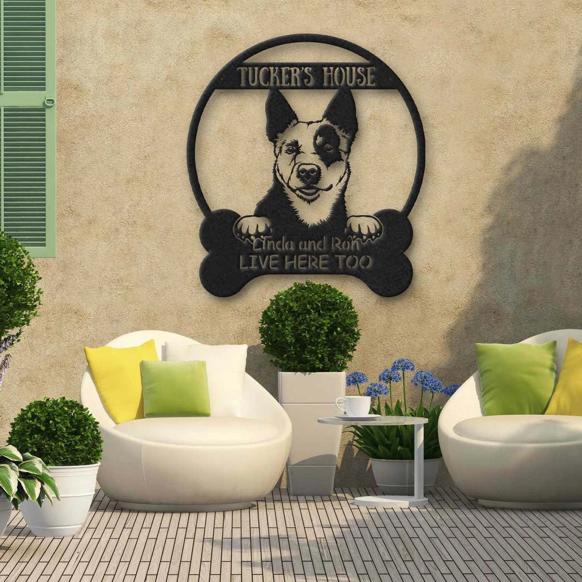 Australian Cattle Dog Lovers Funny Personalized Metal House Sign Laser Cut Metal Signs Custom Gift Ideas