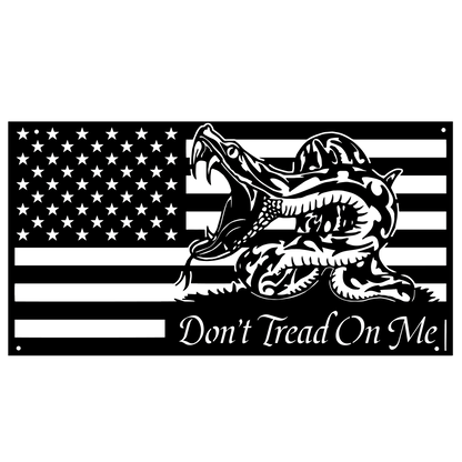 Don't Tread On Me Flag Metal Sign Cutout Cut Metal Sign Wall Metal Art