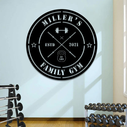 Personalized Metal Gym Sign, Fitness Center, Home Wall Decor, Wedding, Anniversary Art Gift For Him her, Metal Laser Cut Metal Signs Custom Gift Ideas