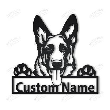 German Shepherd Personalized Metal Wall Decor, Cut Metal Sign, Metal Wall Art, Metal House Sign Laser Cut Metal Signs Custom Gift Ideas