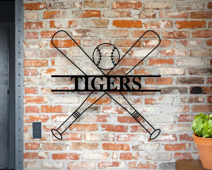Front Porch Sign, Personalized Metal Baseball Sign, Boys Baseball Art, Baseball Dad Metal Sign, Personalized Bat Sign,baseball Decor, Laser Cut Metal Signs Custom Gift Ideas