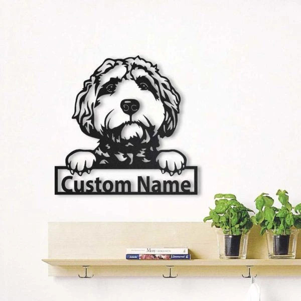 Goldendoodle Personalized Metal Wall Decor, Cut Metal Sign, Metal Wall Art, Metal House Sign Laser Cut Metal Signs Custom Gift Ideas