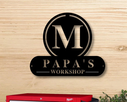 Personalized Workshop Sign Personalized Fathers Day Gift Fathers Day Gift Personalized Metal Sign Custom Name Sign Garage Sign, Laser Cut Metal Signs Custom Gift Ideas