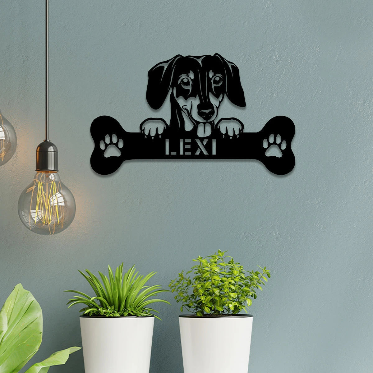Personalized Dog Metal Sign, Custom Pet Housewarming Metal Art Wall Decor, Metal Laser Cut Metal Signs Custom Gift Ideas