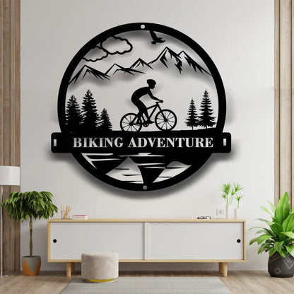 Mountain Biking Sign, Custom Cut Metal Sign, Personalized Gift, Outdoor Decor, Outdoors Gift, Christmas Gift For Him,christmas Gift For Her Laser Cut Metal Signs Custom Gift Ideas