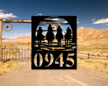 Cowboy Address Sign, Western Address Sign, Ranch Address Sign, Metal Address Plaque, Metal Address Sign, Address Sign, Personalized Address, Laser Cut Metal Signs Custom Gift Ideas