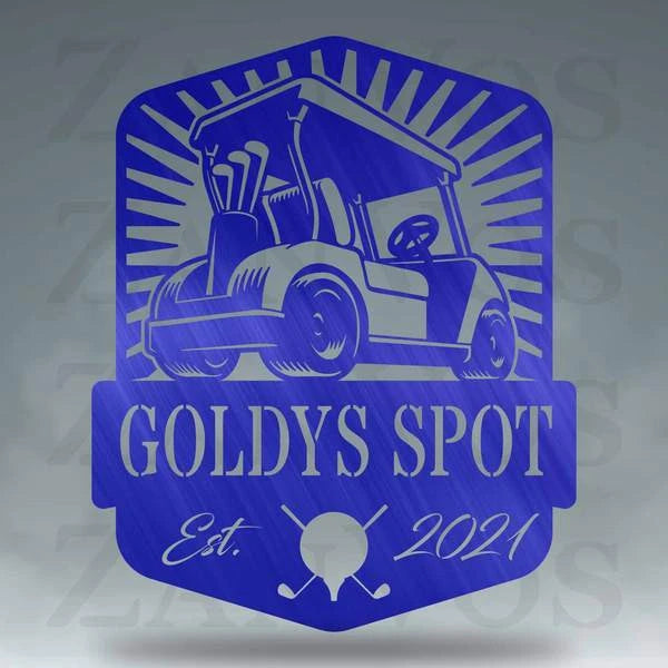 Golf Cart Monogram Customized Metal Signs, Custom Metal Sign, Custom Signs, Metal Sign, Metal Laser Cut Metal Signs Custom Gift Ideas