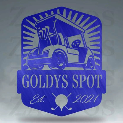 Golf Cart Monogram Customized Metal Signs, Custom Metal Sign, Custom Signs, Metal Sign, Metal Laser Cut Metal Signs Custom Gift Ideas