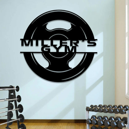 Personalized Metal Gym Sign, Custom Fitness Center, Cross Fit Club, Home Wall Decor, Wedding, Anniversary Art Gift For Him her, Metal Laser Cut Metal Signs Custom Gift Ideas