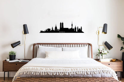 Munchen City Silhouette Metal Wall Art, Munich Metal Wall Decor, Housewarming Gift, Home Office Living Room Decoration, Wall Hangings,, Metal Laser Cut Metal Signs Custom Gift Ideas