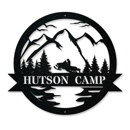 Personalized Snowmobile Metal Wall Art Hanging, Great Outdoor Sign Laser Cut Metal Signs Custom Gift Ideas