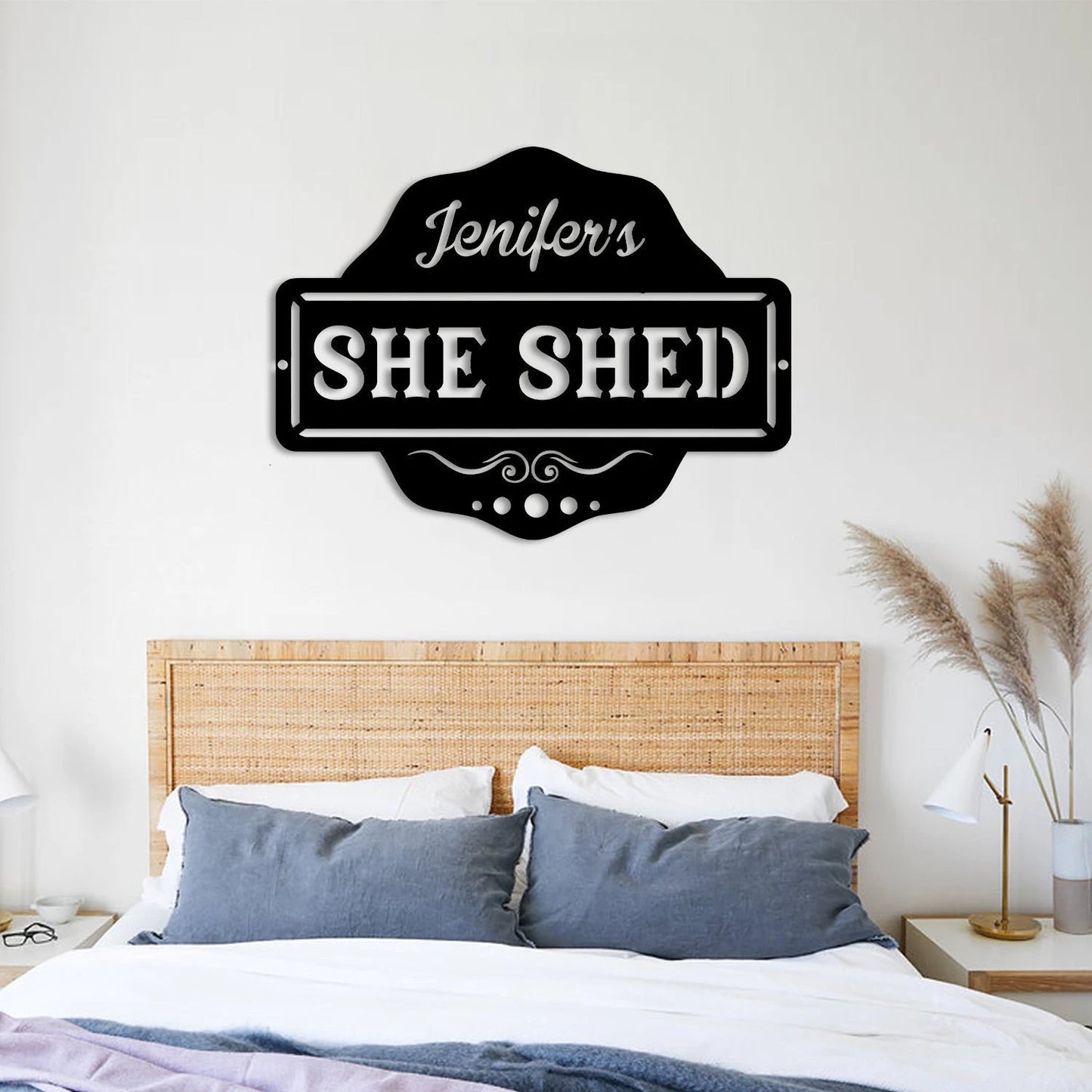 Personalized Name She Shed Metal Sign, Steel Plaque, Gift For Her Laser Cut Metal Signs Custom Gift Ideas