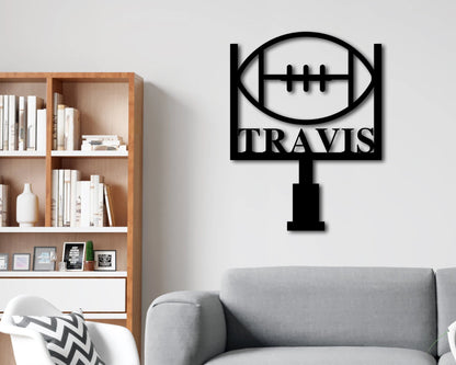 Football Name Sign, Football Metal Wall Art, Personalized Football Sign, Boys Room Decor, Kids Birthday Gift, Nursery Decor, Football Decor Laser Cut Metal Signs Custom Gift Ideas