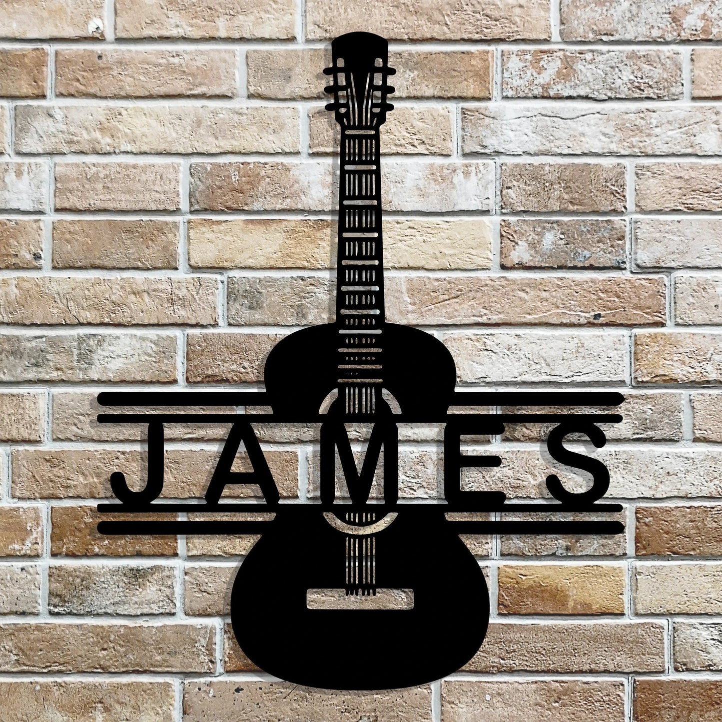 Guitar Classic Personalized Metal Wall Decor, Custom Metal Sign, Guitar Decor, Custom Guitar Decoration, Music Room Sign, Music Lover's Gift Laser Cut Metal Signs Custom Gift Ideas