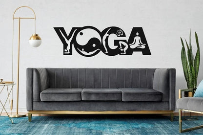Yoga Metal Sign, Metal Wall Art, Home Decor Gift For Mom, Metal Laser Cut Metal Signs Custom Gift Ideas