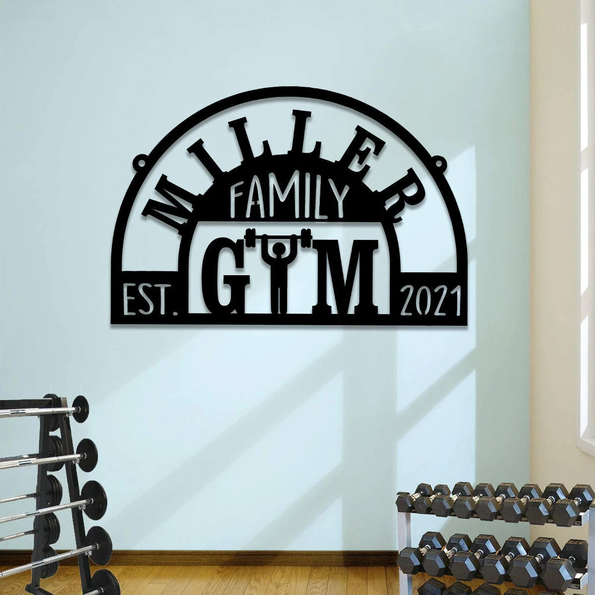Personalized Metal Gym Sign, Cross Fit Club, Home Wall Decor, Wedding Art Gift, Metal Laser Cut Metal Signs Custom Gift Ideas