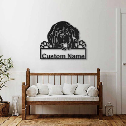 Personalized Newfoundland Dog Metal Sign Art, Custom Newfoundland Dog Metal Sign, Father's Day Gift, Pets Gift, Birthday Gift Laser Cut Metal Signs Custom Gift Ideas
