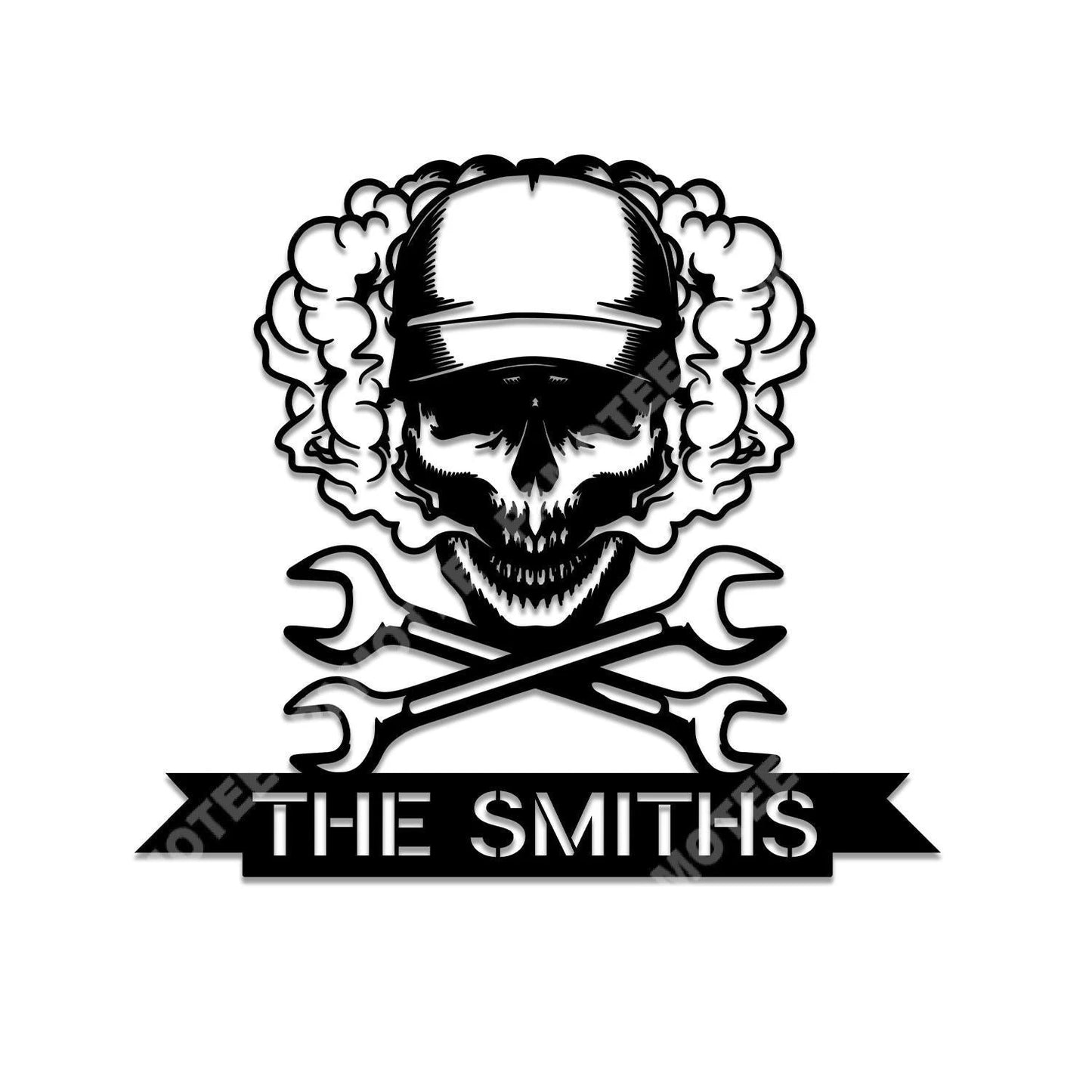Custom Skull Garage Metal Decor, Plaque, Father's Day Gift, Metal Laser Cut Metal Signs Custom Gift Ideas