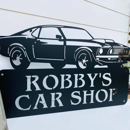 1969 Mustang Sports Car Name Plaque, Cut Metal Sign, Metal Wall Art, Metal House Sign Laser Cut Metal Signs Custom Gift Ideas