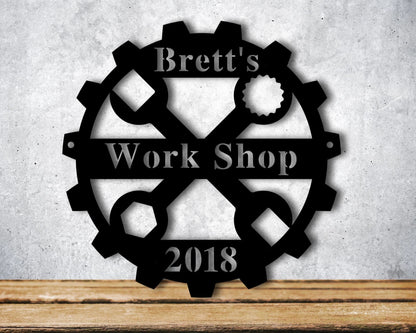 Custom Metal Sign For Garage, Personalized Garage Metal Sign, Metal Sign For Mens Shop, Sign For Dad, Garage Sign Personalized Sign For Men Laser Cut Metal Signs Custom Gift Ideas