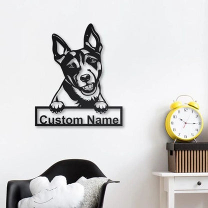 Rat Terrier Dog Personalized Metal Wall Decor, Cut Metal Sign, Metal Wall Art, Metal House Sign, Metal Laser Cut Metal Signs Custom Gift Ideas