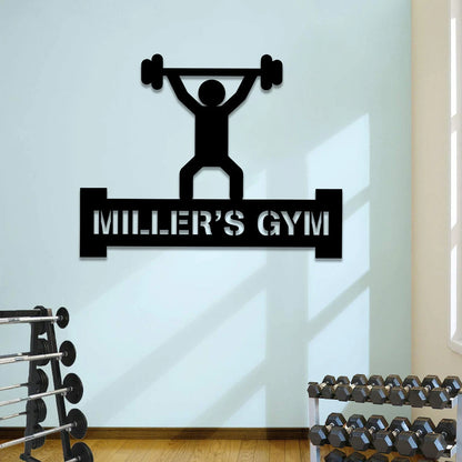 Metal Gym Sign, Custom Fitness Center, Home Decor, Wedding, Anniversary Art Gift For Him her, Metal Laser Cut Metal Signs Custom Gift Ideas